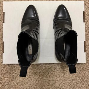 Black vegan leather chelsea boots by Matt & Nat